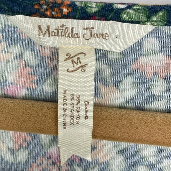 Matilda Jane Balloon sleeve floral tunic top Pumpkin Patch - Picture 7 of 7